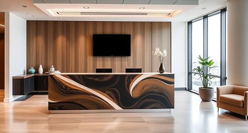 Custom Reception Desks: First Impressions in Miami