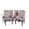 A. Rudin Chairs with Holly Hunt Faux Leather, Set of 6