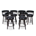 Amisco Link Swivel Leather Barstools, Set of 6