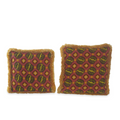 Antique French Needlepoint Pillows, Set of 2