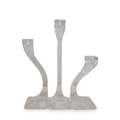 CLAUS JOSEF RIEDEL Duetto Crystal Candle Holders, Set Of 3