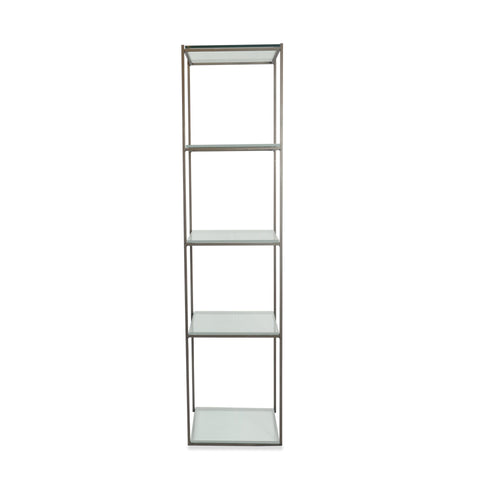 Charleston Forge Spectrum Contemporary Steel Glass Etagere