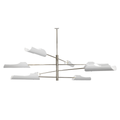 Rare David Weeks x Large Torroja Eight Light Tiered Pendant Light, Chandelier by Eduardo Torroja