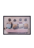Japanese 'Dance Man' 4 Geisha Vintage Photo with Frame