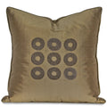 Lesage Olive Silk Embroidered Pillow