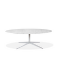 Florence Knoll Oval Carrara Marble Top Dining Table