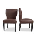 Heiberg Cummings Design Chairs with Ostrich Embossed Leather, Pair of