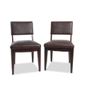 Heiberg Cummings Design Side Chairs with Ostrich Embossed Leather, Pair of