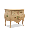 Julia Gray Hand Painted 2-Drawer French Countryside Commode or Side Table