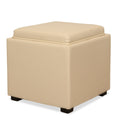 Leather Ottoman or Side Table