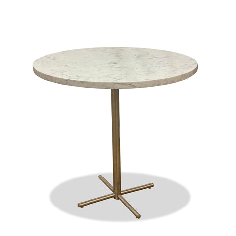 Marbled Quartz Round Side Table from R&B