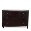 Modern Henredon 3 drawer Dresser with Brass Pulls