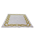 Nordic Knots Art Deco Style Carpet with Vine & Wreath Border by Campbell Rey (8 ft x 10 ft)