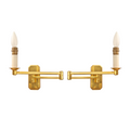 Pair of Luminaire d'Art Transitional Arm Sconces