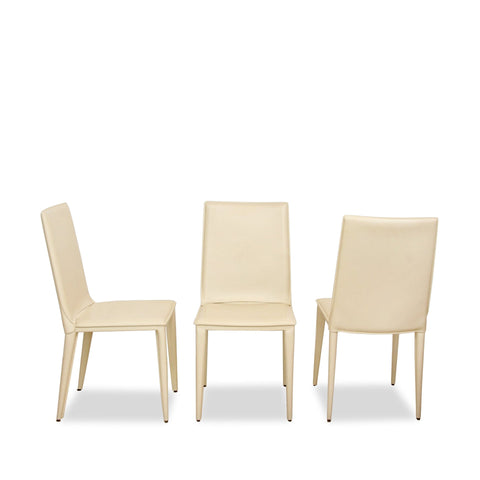 Set of 3 Italian Frag Bottega Leather Chairs from Design Within Reach