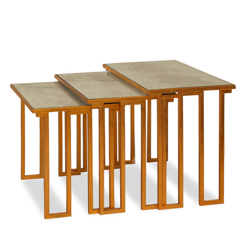 Set of 3 Jean Royere Inspired Nesting Tables by Carole Gratale