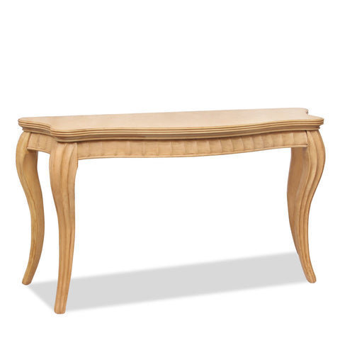 Vintage French Console with Fluted Legs and Scalloped Design