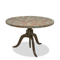 Vintage Industrial Copper Table with Adjustable Crank Cast Iron Base Circa 1970s with Original Pattina