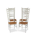Vintage Italian Gio Ponti Style Ladderback Chairs, Set of 4