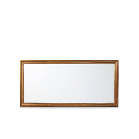 Vintage Large Handcarved Gilt beveled Mirror with Patina